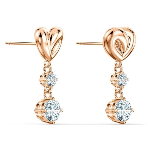 💥 Diamond CZ Hot Selling Romantic Heart Shaped Earrings for Women, HA4541 - Picture 3 of 5